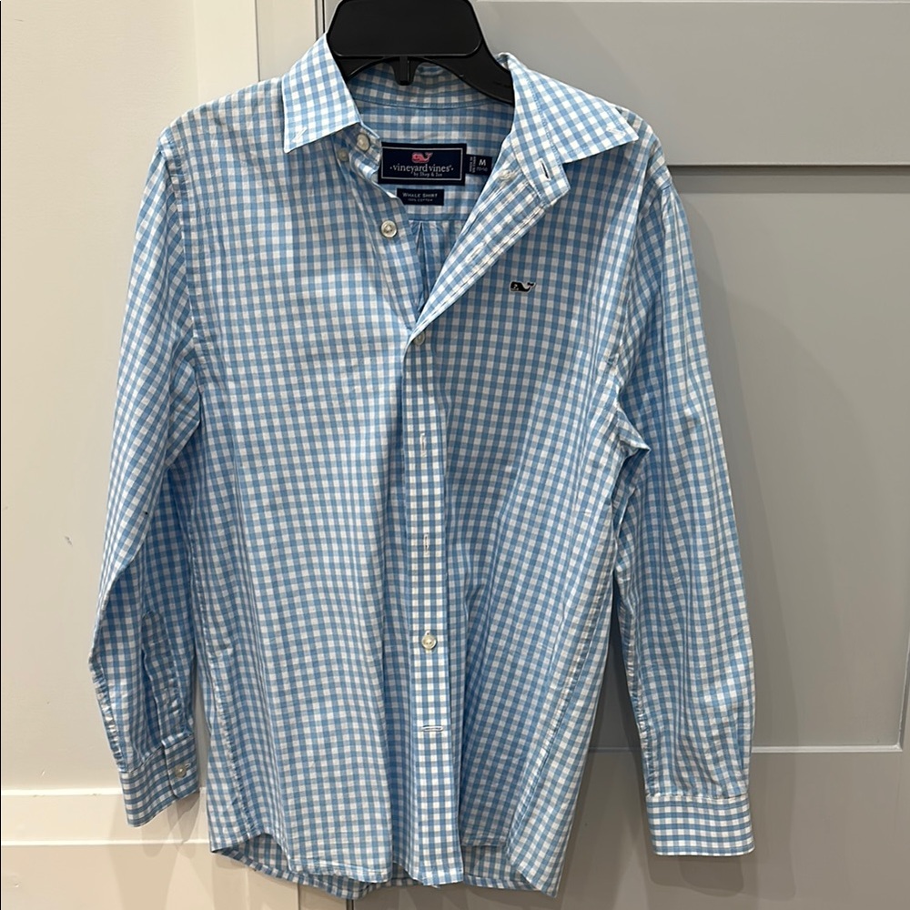 Vineyard Vines Boys Blue Gingham Shirt